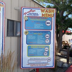 Prestige Car Wash - Wash Menu July 2026