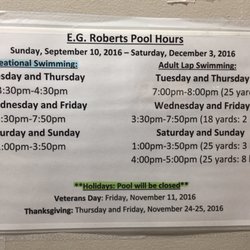Eleanor Green Roberts Aquatic Center - Sep. 10, 2016 - Dec. 3, 2016