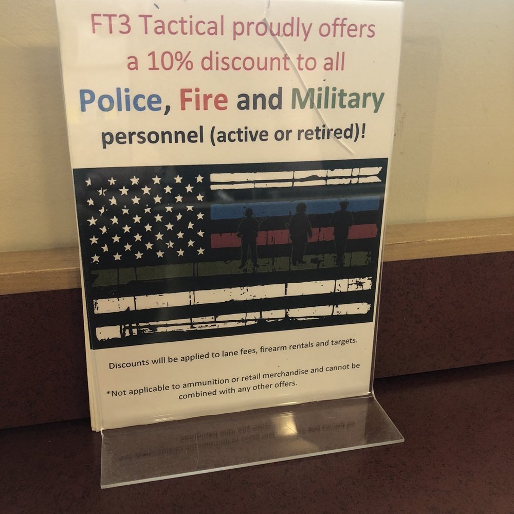 FT3 Tactical - Police, fire and military discount! - Gun/Rifle Ranges Near Me - Stanton, California