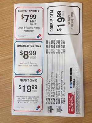 Menu photo 2 Domino's Pizza Allen, TX Menu photo 2 Domino's Pizza Allen, TX