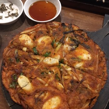 Five Senses - Kimchi Pancake - best I've had in Ktown thus far! - Korean Near Me - New York, New York