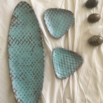 Maker & Moss - More "netting"-impressed glazes for serving ware. - Home Decor Near Me - San Francisco, California Maker & Moss - More "netting"-impressed glazes for serving ware. - Home Decor Near Me - San Francisco, California
