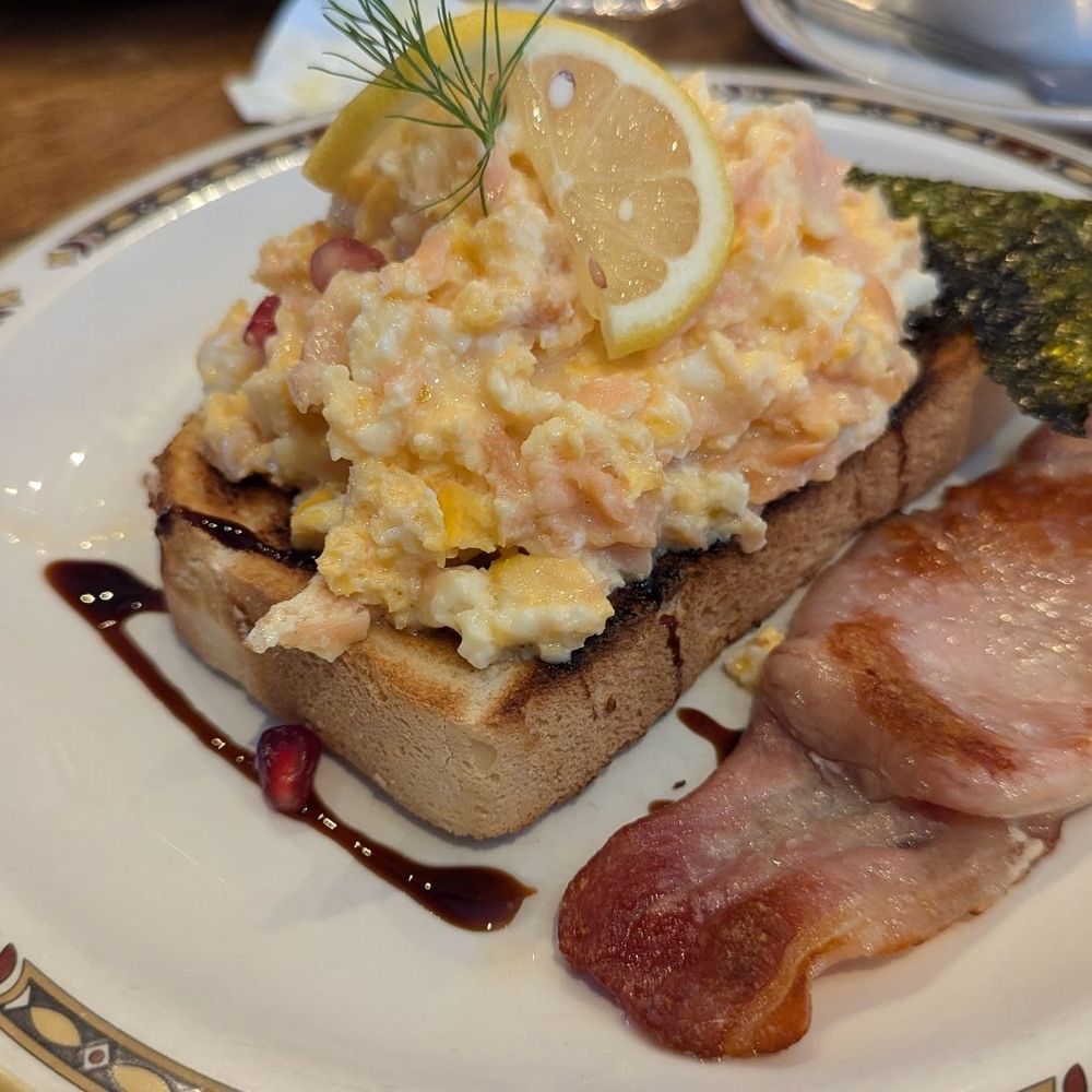 The Coffee Mill - Smoked Salmon and Eggs on toast, with a side of bacon (just for good measure) - Coffee & Tea Near Me - Edinburgh, EDH The Coffee Mill - Smoked Salmon and Eggs on toast, with a side of bacon (just for good measure) - Coffee & Tea Near Me - Edinburgh, EDH