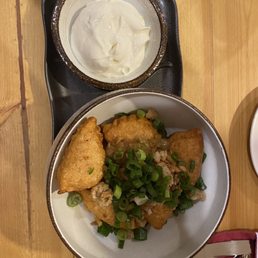 Fried Varennyky (potato filled) - it was 5 per order but they gave us 6!
