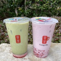 Strawberry Matcha Latte and Strawberry Taro Strawberry Matcha Latte and Strawberry Taro