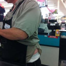 This is Owen a cashier at Safeway. He is rude, dirty, sloppy and always has his underwear showing.