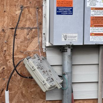 DaBella - Old siding left behind power panels for solar - Roofing Near Me - Ogden, Utah DaBella - Old siding left behind power panels for solar - Roofing Near Me - Ogden, Utah
