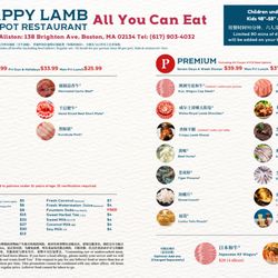 Happy Lamb Hot Pot - Menu Front