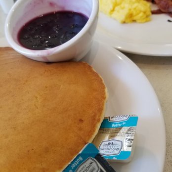 Citrus - Blueberry pancakes, glaze (yum!!) on the side - American Near Me - Virginia Beach, Virginia