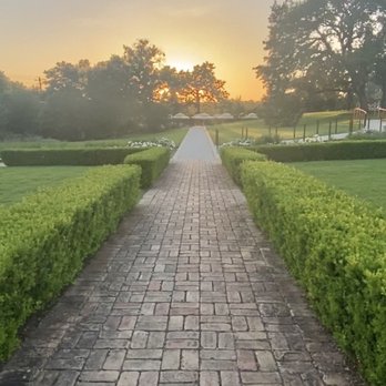 Lutie’s - Pretty sunset on the grounds - Modern European Near Me - Austin, Texas