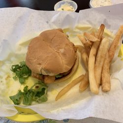 Downtown Crossing of Sebastian - Fried cod with fries!
