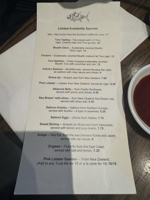 Menu photo 4 SUGARFISH | La Brea Los Angeles, CA