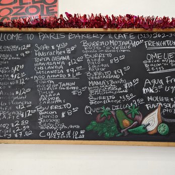 Paris Bakery and Cafe - Menu - Bakeries Near Me - Los Angeles, California Paris Bakery and Cafe - Menu - Bakeries Near Me - Los Angeles, California
