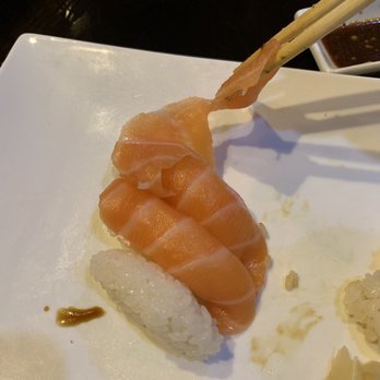 Samurai Fusion Sushi - I'm not kidding when I said the fish is paper thin. Breaks apart when lift it off the rice - Japanese Near Me - Brooklyn, New York Samurai Fusion Sushi - I'm not kidding when I said the fish is paper thin. Breaks apart when lift it off the rice - Japanese Near Me - Brooklyn, New York