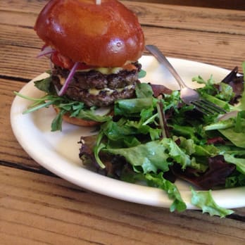 Kings Row Gastropub - Kings pub cheese burger and salad. Yummy!! - Gastropubs Near Me - Pasadena, California