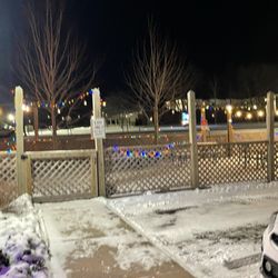 Giesenbrau Bier - Outdoor patio with lights