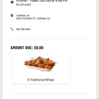 Buffalo Wild Wings - Birthday wings - Chicken Wings Near Me - Corona, California