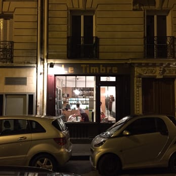 Le Timbre - Timbre means postage stamp, which also is the size of the place. - French Near Me - Paris, 75 Le Timbre - Timbre means postage stamp, which also is the size of the place. - French Near Me - Paris, 75