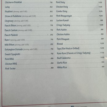 Chibog - Menu - Filipino Near Me - Daly City, California Chibog - Menu - Filipino Near Me - Daly City, California