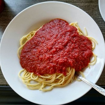 Nicolosi's Italian Restaurant - Half order of spaghetti with marinara sauce - Italian Near Me - Santee, California Nicolosi's Italian Restaurant - Half order of spaghetti with marinara sauce - Italian Near Me - Santee, California