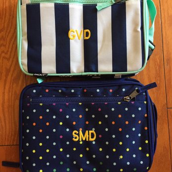 Embroidery Factory - Lunch boxes. $10 for 3 letters is a bit pricey in my opinion - Embroidery & Crochet Near Me - Sacramento, California