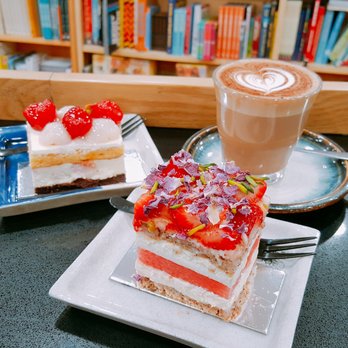 Black Star Pastry - lychee cake , watermelon cake, and macchiato? i forget lmao - Patisserie/Cake Shop Near Me - Sydney, NSW