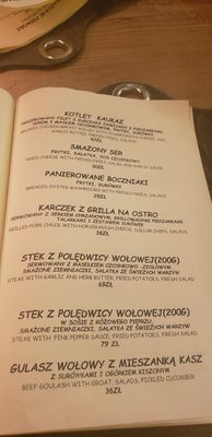 Menu photo 4 Kurna Chata Wrocław, DS