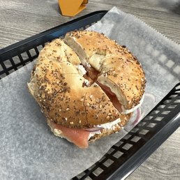 Bagel with Sliced Lox
