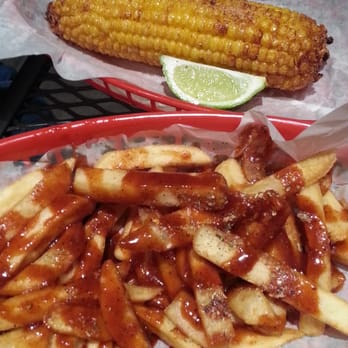 Off the Bone Barbeque - OFF THE BONE BBQ : Here again for our weekly FRIDAY FRIES! Extra crispy seasoned fries topped with BBQ sauce & fried corn, YUMM! - Barbeque Near Me - Dallas, Texas