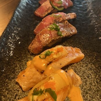 Kan Sushi - Truffle Salmon, Snowflake Salmon, & Cheese Salmon - Sushi Bars Near Me - Honolulu, Hawaii
