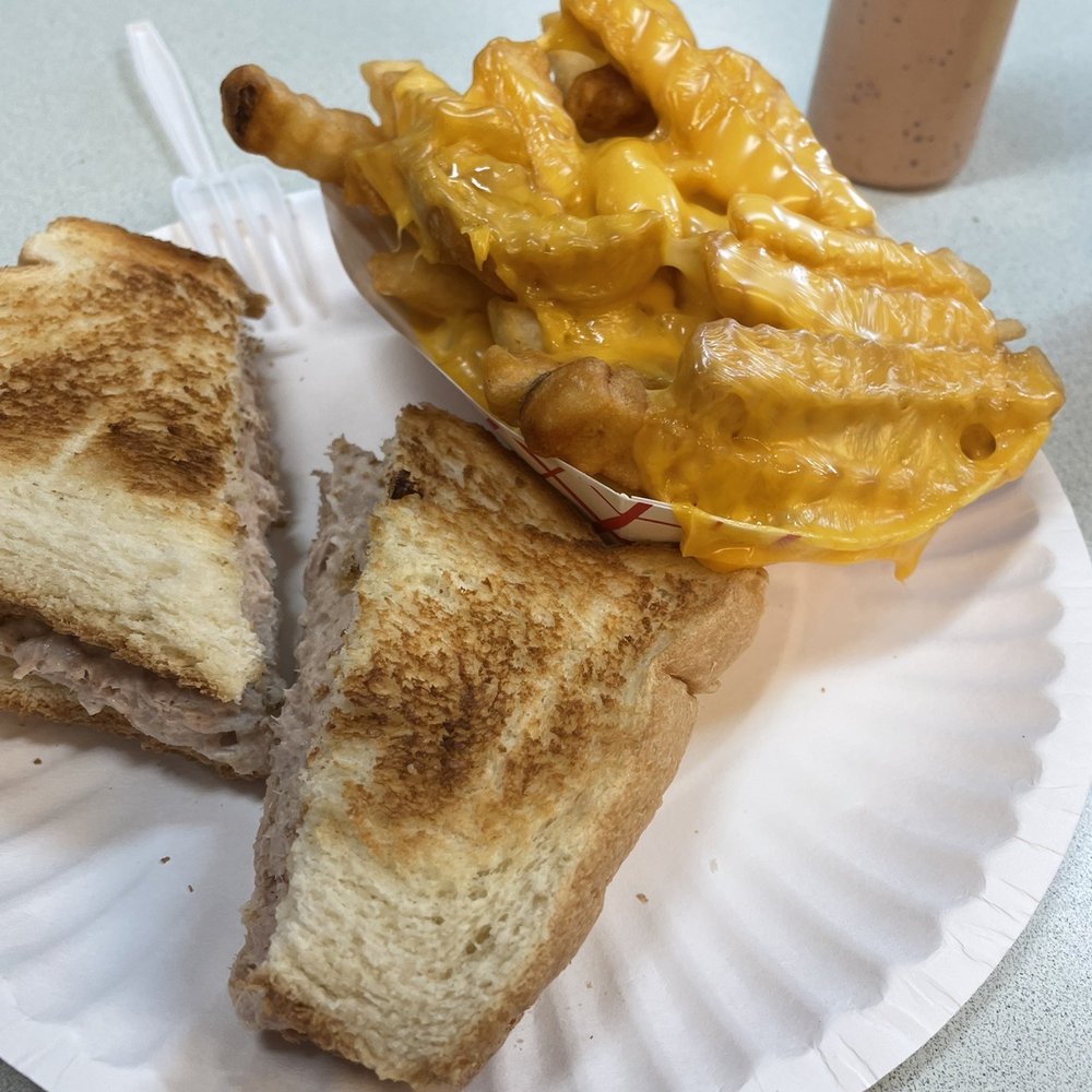 Tuna Salad and cheese fries Tuna Salad and cheese fries