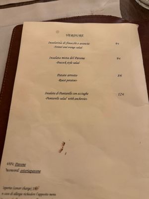 Menu photo 3 Osteria del Pavone Florence, FI