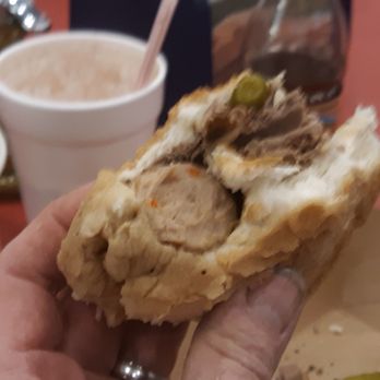 Dad's Place - Beef & sausage combo on Itaian warm crusty bread - Burgers Near Me - Benton, Kentucky