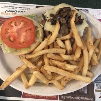 Metro Diner - Mushroom Swiss Burger - Diners Near Me - Birmingham, Alabama Metro Diner - Mushroom Swiss Burger - Diners Near Me - Birmingham, Alabama