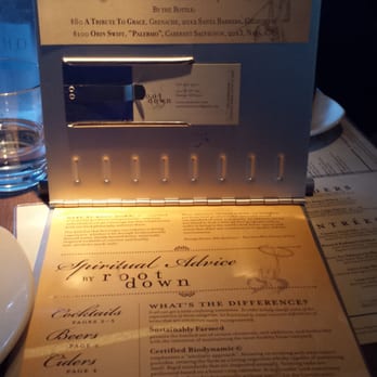 Root Down - Love the drink menu clipboard! - New American Near Me - Denver, Colorado