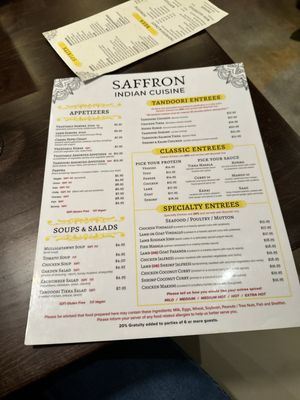 Menu photo 8 Saffron Indian Cuisine Greenville, SC Menu photo 8 Saffron Indian Cuisine Greenville, SC