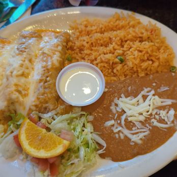 Casa Tequila - Chipotle chicken enchiladas with rice and beans - Mexican Near Me - West Bend, Wisconsin