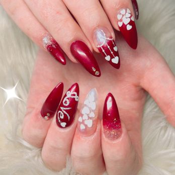 Amazing Nails & Spa - I just got this wonderful valentine's day designed!!! TODAY!!! - Nail Salons Near Me - Tracy, California