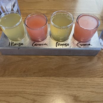 The Peach Cafe - Mango and Guava Mimosa Flight - New American Near Me - Monrovia, California The Peach Cafe - Mango and Guava Mimosa Flight - New American Near Me - Monrovia, California