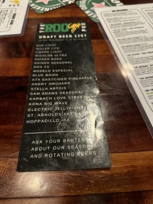 Menu photo 4 The Roo Pub San Antonio, TX Menu photo 4 The Roo Pub San Antonio, TX