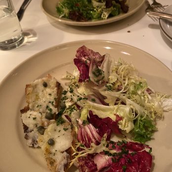 Chez Panisse - Salad with halibut toast - New American Near Me - Berkeley, California