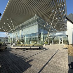 ABIA Public Patio - View from north end; plenty of room for the kids to burn off some energy