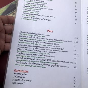 Le Consulat - Menu - French Near Me - Paris, 75