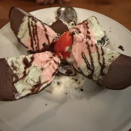 Spumoni in chololate shell