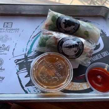 Roll Play - Jumbo garlic shrimp roll and carmelized pork belly roll with fish sauce - Vietnamese Near Me - Vienna, Virginia
