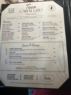 Menu photo 4 Taco Caballito Tequileria Cape May, NJ