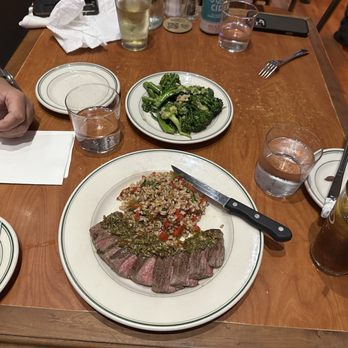 Rocco's Café - Flank steak with Farro - grilled to perfection just melted on my mouth! - Italian Near Me - San Francisco, California