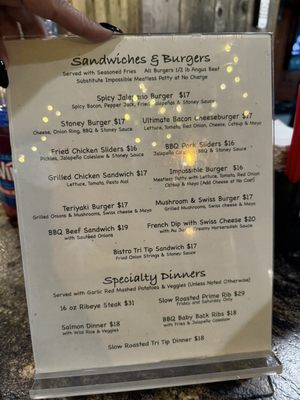 Menu photo 2 Stoney Rockin Rodeo Sacramento, CA Menu photo 2 Stoney Rockin Rodeo Sacramento, CA