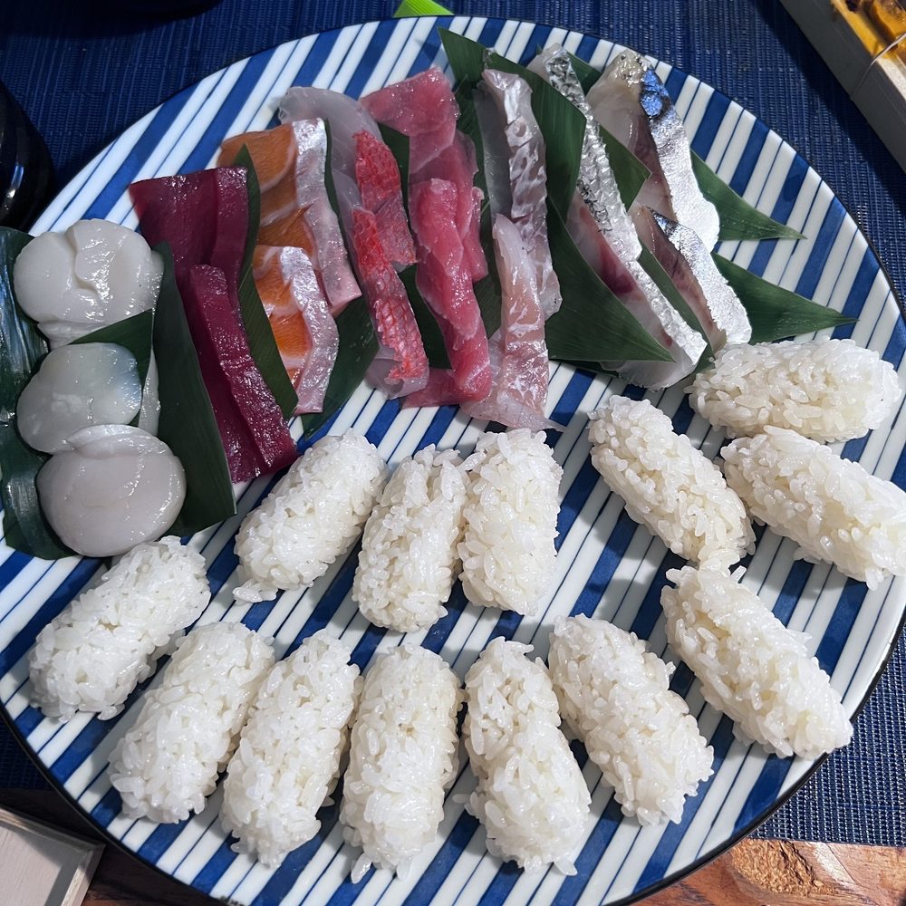 Osakana - Plated nigiri rice with sushi cuts. - Seafood Near Me - New York, New York Osakana - Plated nigiri rice with sushi cuts. - Seafood Near Me - New York, New York