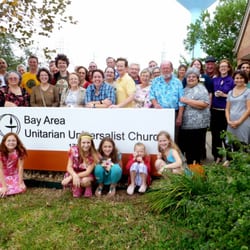 Bay Area Unitarian Universalist Church - Some of our congregants after dedicating our new sign.
